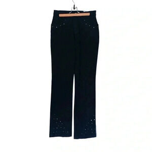Lafei-Nier  black jeans with Swarovski crystals, Size 6, EUC